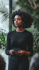 Women's Entrepreneurship Day. a business woman. the girl works in the office