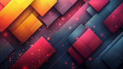 Vibrant geometric shapes gradient background vector. Abstract trendy modern design wallpaper for landing page, covers, Brochures, flyers, Presentations,Banners. Vector illustration