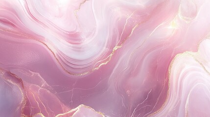 Fototapete - A pink marble pattern swirling elegantly, creating a sophisticated and modern abstract background.