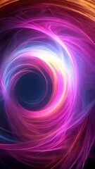 Fototapete - Colorful swirling vortex with vibrant lights, abstract energy concept