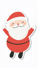 Wall Mural - Minimalist Santa Claus sticker