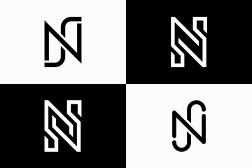 collections from letter ns logo design vector