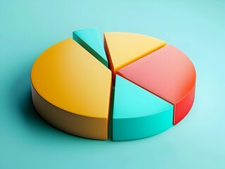 Aufkleber - Colorful Pie Chart Visualizing Sentiment Distribution in Comprehensive Data Analysis