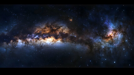 A Stunning View of the Milky Way Galaxy with Vibrant Colors and Twinkling Stars