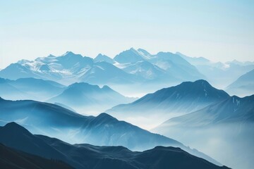 Poster - Photo of mountain range backgrounds landscape outdoors.