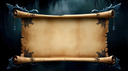 Poster - A scroll with a blank space in the middle