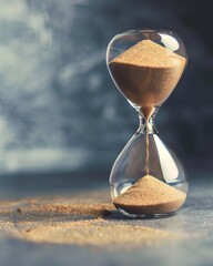 Poster - Hourglass Filled with Miniature Clocks   Symbolic Representation of Time Within Time