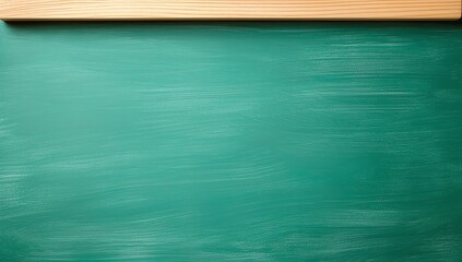 A clean, blank green chalkboard with a wooden frame, perfect for educational or creative uses in classrooms and presentations.