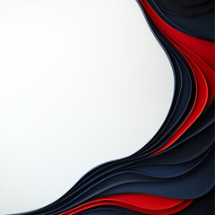 Poster - Abstract wave design with red and navy colors, perfect for modern backgrounds and creative projects.