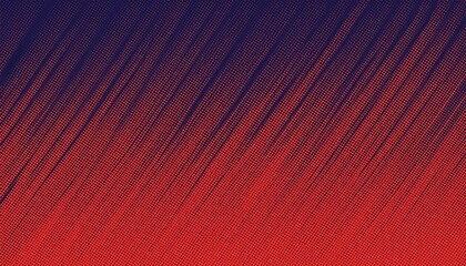 Poster - Red and Navy Blue Background with Halftone Pattern and Smooth Gradient Transitions