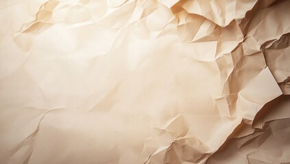 Poster - Crumpled paper background featuring soft textures and light tones, ideal for various creative projects and design purposes.