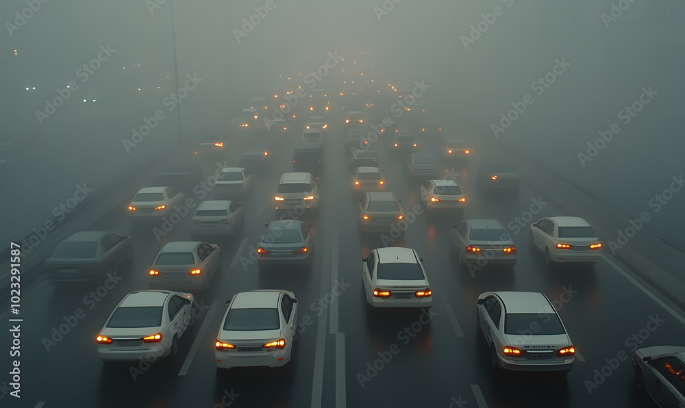 Urban Pollution Concept Image with Traffic Jam | Visualising ...