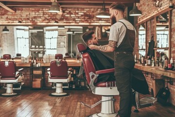 Haircut barbershop adult chair.