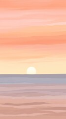 Canvas Print - Sunset at the beach backgrounds outdoors horizon.