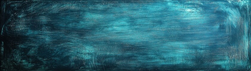 Poster - A textured abstract background featuring deep turquoise shades and subtle golden highlights, ideal for creative design projects.