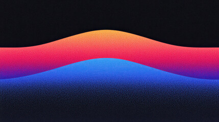 Poster - Abstract colorful wave patterns on a dark background, showcasing vibrant hues and smooth gradients, perfect for creative projects and designs.