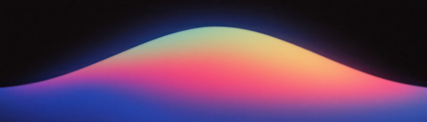 Poster - A vibrant gradient wave showcasing a spectrum of colors against a dark backdrop, perfect for modern design projects and creative backgrounds.