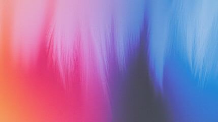 Poster - A vibrant abstract background featuring soft, flowing hair-like textures in shades of pink, blue, and purple. Ideal for creative projects.