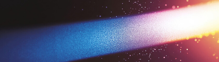 Poster - Vibrant light streaks in dark space create an abstract background with colorful sparkles, perfect for design and artistic projects.