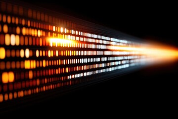 Poster - A vibrant display of light patterns representing energy flow, ideal for illustrating concepts of technology, motion, and innovation.