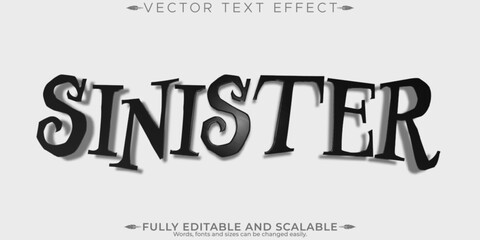 Halloween monster text effect, editable horror and scary text style