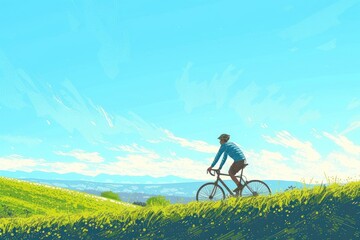 Wall Mural - Cycling bicycle vehicle sports.