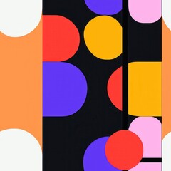 Poster - Futuristic Geometric Shapes in Simplified Tech Design, seamless pattern
