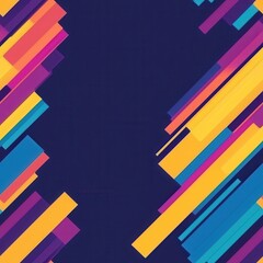 Poster - Vibrant Geometric Abstract Digital Design, seamless pattern