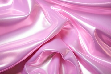 Poster - Pink holographic color nail backgrounds silk softness.