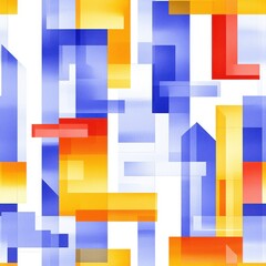Poster - Abstract Geometric Futuristic Background Design, seamless pattern