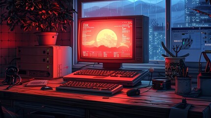 Retro y2k page, computer window interface. Vector pc desktop. Blue, rave screen background in old 2000s aesthetic style with loading bar, program error, e-mail, puzzle game, player, login and password