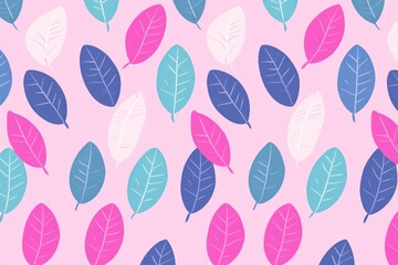 Sticker - Leaf pattern backgrounds plant.