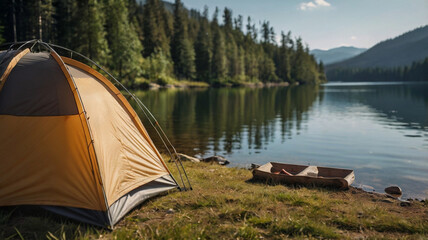 tent on the lake