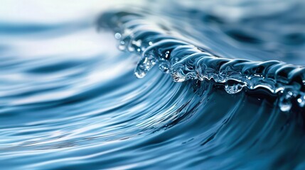 Close-up of water waves with clear textures