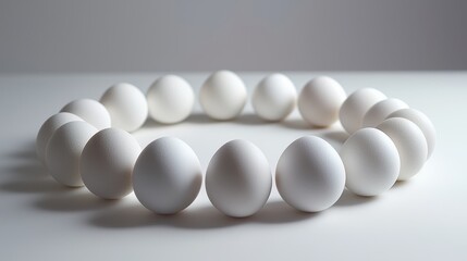 Poster - Artistic Arrangement of Eggs in a Circular Pattern