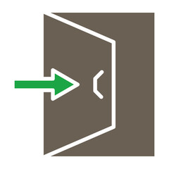 Sticker - Exit Door Icon Design