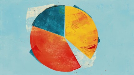 Poster - Colorful Abstract Pie Chart Design for Visuals