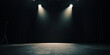 © Andres Mejia - Two spotlights illuminating empty stage with dark background