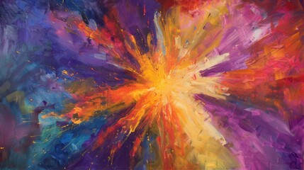 Poster - Colorful Abstract Explosion of Light and Energy