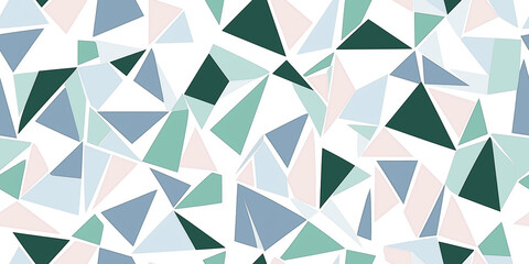 Poster - Abstract seamless pattern with triangles forming geometric shapes