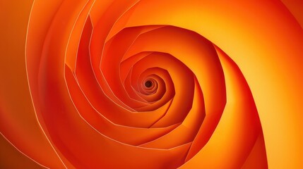 Wall Mural - Swirling Orange Rose Petals Abstract Background