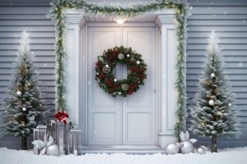 Poster - Door christmas decoration holiday.