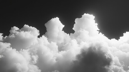Poster - A cloud of thick white smoke spreads out in front of a dark backdrop, creating an eerie, dramatic scene