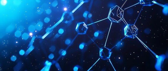 Aufkleber - Hexagon DNA network engineering, science, chemical, and biotechnology