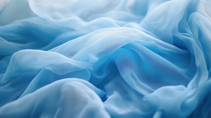 Leinwandbilder - Calm and serene blue aesthetic wallpaper with soft, flowing hues, evoking a peaceful atmosphere in a minimalist visual