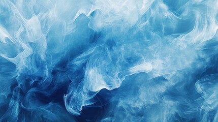 Leinwandbilder - Calm and serene blue aesthetic wallpaper with soft, flowing hues, evoking a peaceful atmosphere in a minimalist visual