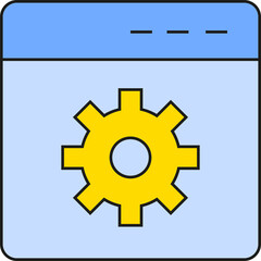 Wall Mural - Web Settings Icon
