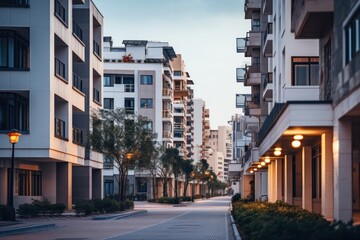 Canvas Print - Cityscape building architecture apartment.