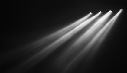 Aufkleber - Three Light Beams in a Dark Room