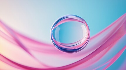 Poster - Swirling Colors and Crystal Ball - Futuristic Holographic Freedom Symbol with Sharp American Flag Edges